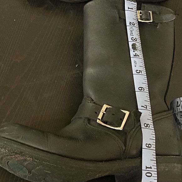 black motorcycle fry boots, size 71/2, original sole Very resistant hard leather - Picture 2 of 7